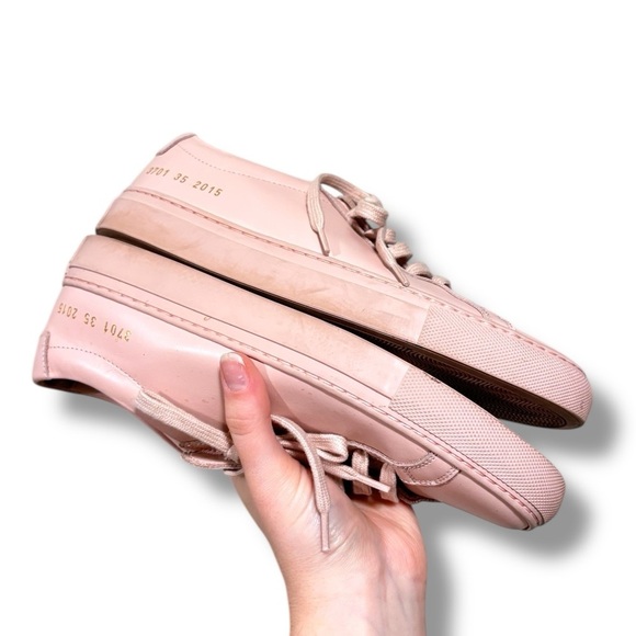 Common Projects Italy Achilles Blush Pink Women's Leather Sneakers Size 35 - Picture 6 of 11